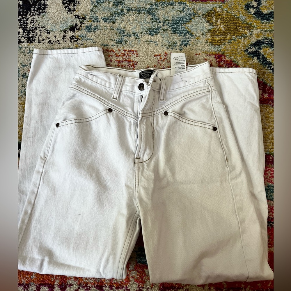 Aberocrombie and Fitch white jeans